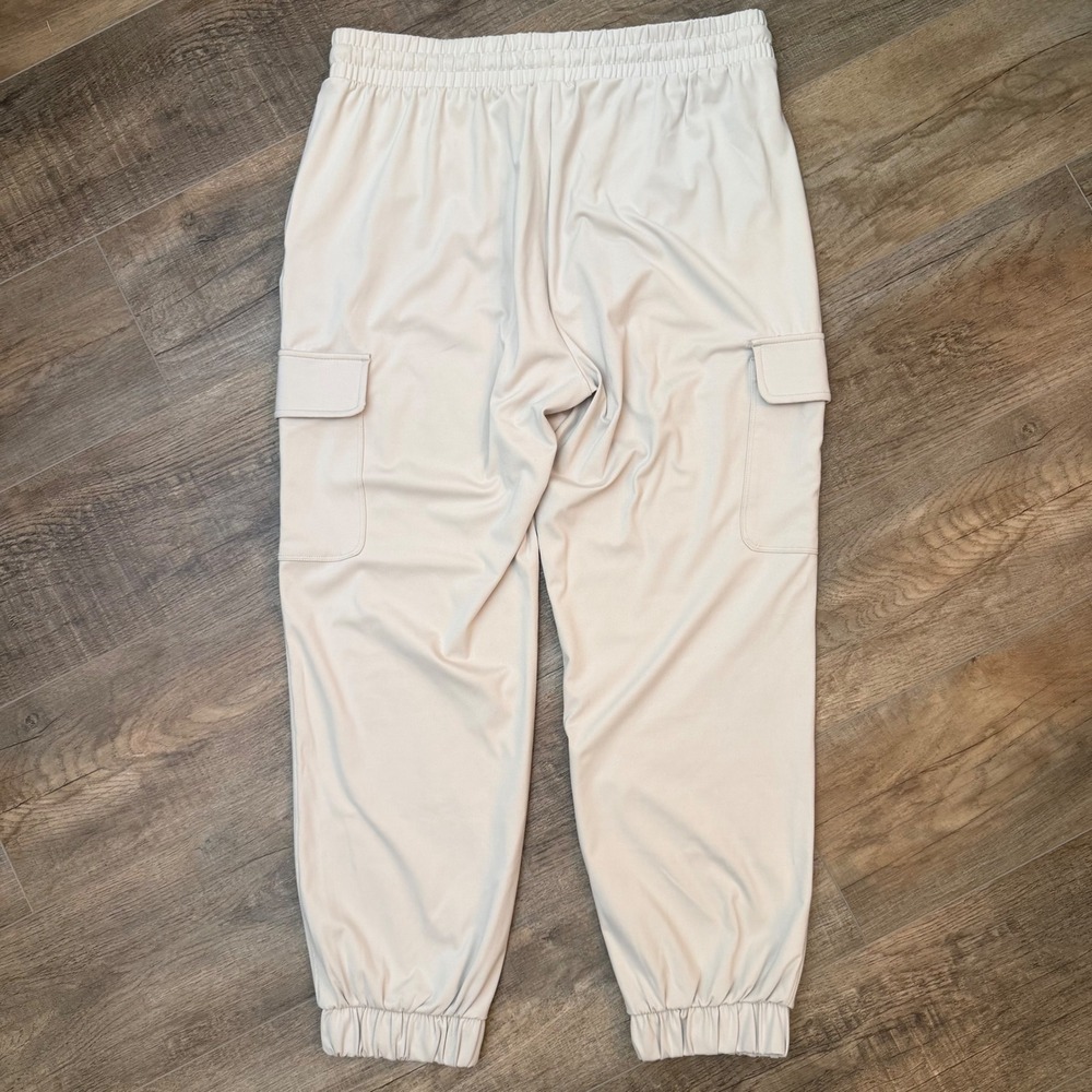 Yogalicious Lux Aviator Jogger Pant Beige Stone Cargo Women XL High Rise Stretch - Picture 4 of 11